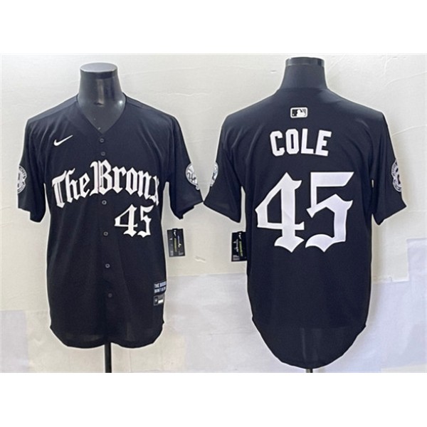 New York Yankees #45 Gerrit Cole Black 'Gothic Legacy Edition' Vapor Premier Limited Stitched Jersey
