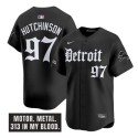 Detroit Lions #97 Aidan Hutchinson Black 'Motor Gothic Edition' Vapor Premier Limited Stitched Jersey