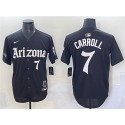 Arizona Diamondbacks #7 Corbin Carroll Black 'Gothic Desert Fang Edition' Vapor Limited Stitched Jersey