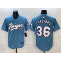 Texas Rangers #36 Wyatt Langford Blue Limited Stitched Jersey