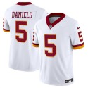 Washington Commanders #5 Jayden Daniels White 2025 F.U.S.E. Throwback Vapor Limited Stitched Jersey