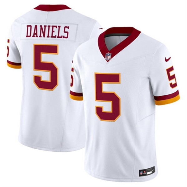 Washington Commanders #5 Jayden Daniels White 2025 F.U.S.E. Throwback Vapor Limited Stitched Jersey
