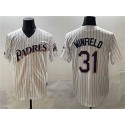 San Diego Padres #31 Dave Winfield White Throwback With Patch Cool Base Stitched Jersey