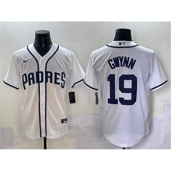 San Diego Padres #19 Tony Gwynn White Cool Base Stitched Jersey