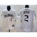 New York Yankees #2 Derek Jeter White 'Gothic Legacy Edition' Vapor Premier Limited Stitched Jersey