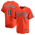 Baltimore Orioles #11 Jordan Westburg Orange 2025 2nd Alternate Limited Cool Base Stitched Jersey
