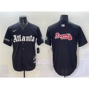 Atlanta Braves Black Team Big Logo Gothic South x Outkast Edition Vapor Limited Stitched Jersey