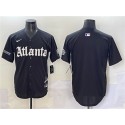 Atlanta Braves Blank Black Gothic South x Outkast Edition Vapor Limited Stitched Jersey