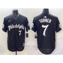 Philadelphia Phillies #7 Trea Turner Black Gothic Vapor Limited Stitched Jersey