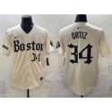 Boston Red Sox #34 David Ortiz Cream Gothic Vapor Limited Stitched Jersey