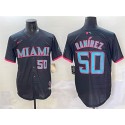 Miami Marlins #50 Agustín Ramírez Black 2025 City Connect Limited Stitched Jersey
