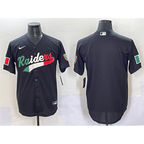 Las Vegas Raiders Blank Black Mexico Cool Base Stitched Jersey