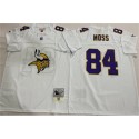 Minnesota Vikings #84 Randy Moss White Throwback Football Stitched Jersey