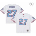 Tennessee Titans #27 Eddie George White Mitchell Ness Stitched Jersey