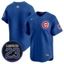Chicago Cubs Blank Royal 'Ryne Sandberg Tribute' Vapor Limited V2 Stitched Jersey