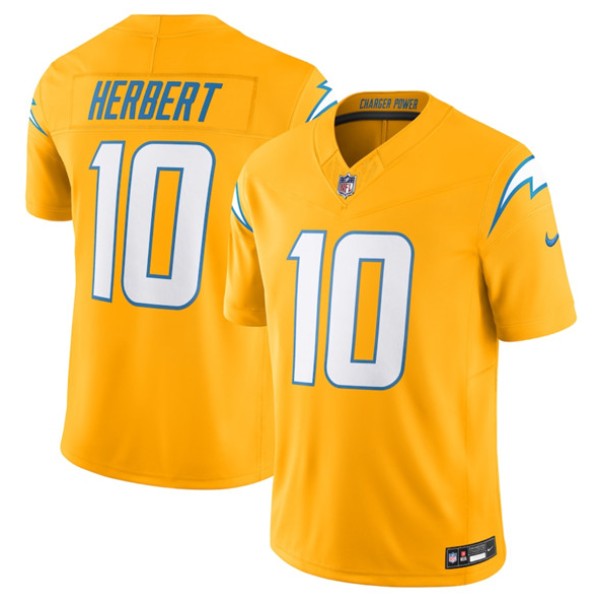 Los Angeles Chargers #10 Justin Herbert Gold 2025 F.U.S.E. AlternateVapor Limited Football Stitched Jersey