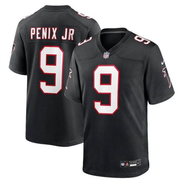 Atlanta Falcons #9 Michael Penix Jr. Black Alternate Football Stitched Game Jersey