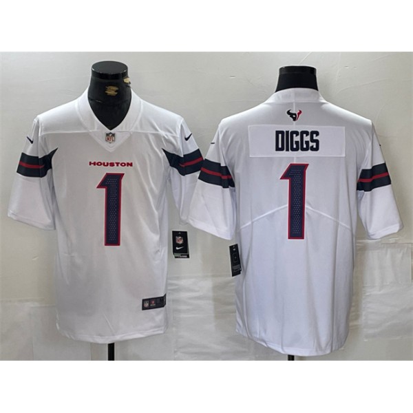 Houston Texans #1 Stefon Diggs White Vapor Untouchable Stitched Football Jersey