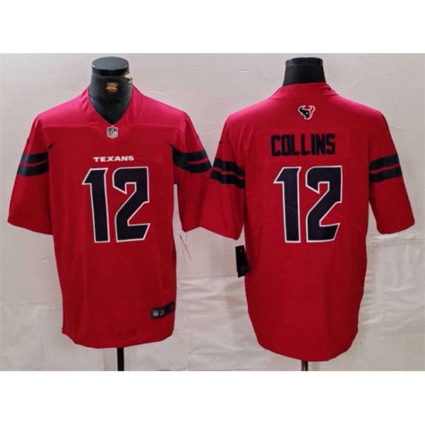 Houston Texans #12 Nico Collins Red Vapor Untouchable Stitched Football Jersey
