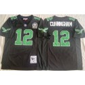 Philadelphia Eagles #12 Randall Cunningham Black Throwback Stitched Football Jersey
