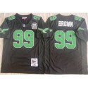 Philadelphia Eagles #99 Jerome Brown Black Throwback Stitched Football Jersey