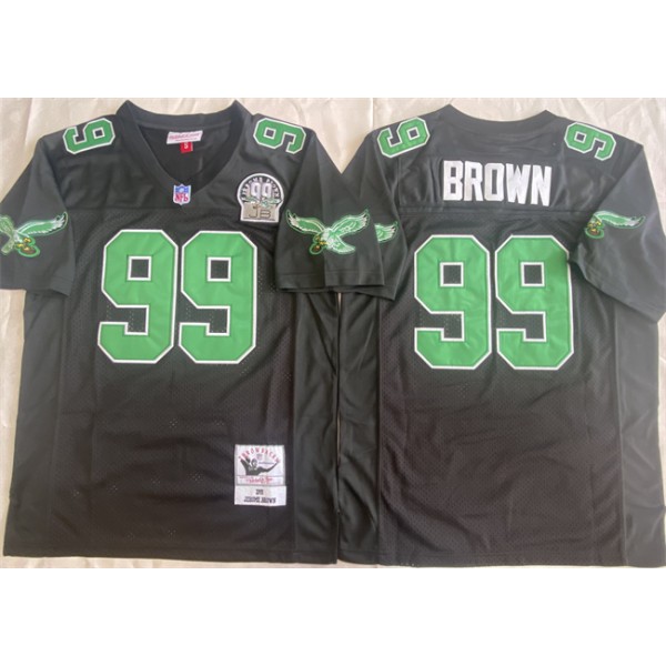 Philadelphia Eagles #99 Jerome Brown Black Throwback Stitched Football Jersey