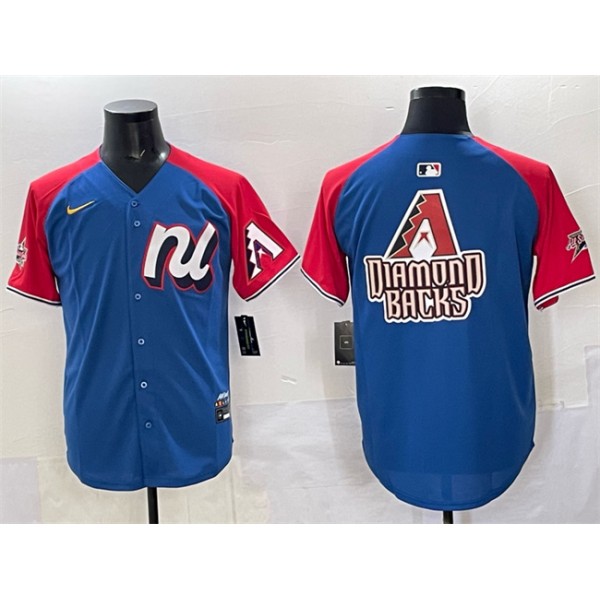 National League Arizona Diamondbacks Team Big Logo Blue Red Alternate 2025 All-Star Edition Limited Stitched Jersey