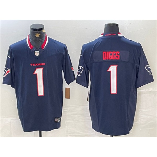Houston Texans #1 Stefon Diggs Navy F.U.S.E. Vapor Limited Football Stitched Jersey