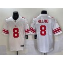New York Giants #8 Jevon Holland White 2025 Vapor Untouchable Limited Football Stitched Jersey