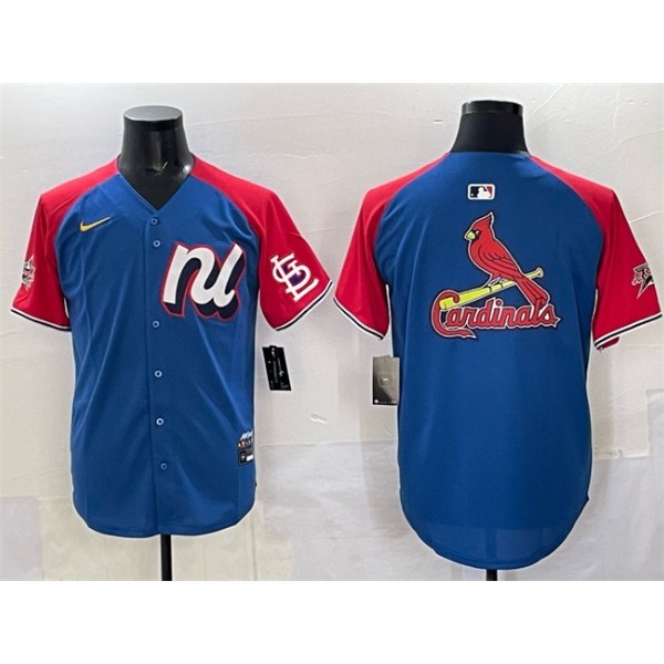 National League St. Louis Cardinals Team Big Logo Blue Red Alternate 2025 All-Star Edition Limited Stitched Jersey