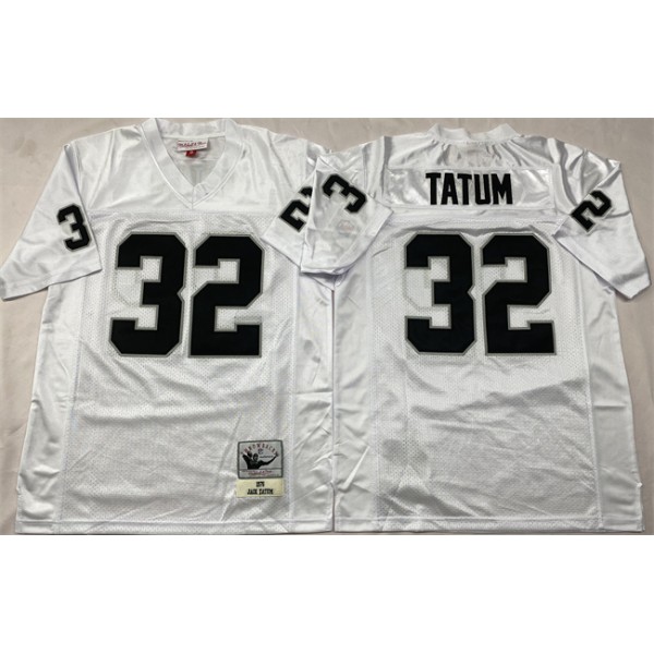 Las Vegas Raiders #32 Jack Tatum White Throwback Football Stitched Jersey