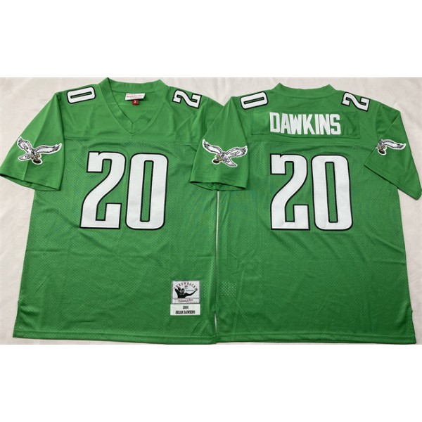 Philadelphia Eagles #20 Brian Dawkins Kelly Green Throwback Stitched Football Jersey