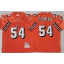 Miami Dolphins #54 Zach Thomas Orange Throwback Stitched Football Jersey