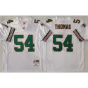 Miami Dolphins #54 Zach Thomas White Throwback Stitched Football Jersey