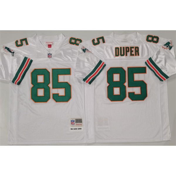 Miami Dolphins #85 Mark Duper White Throwback Stitched Football Jersey