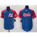 National League Cincinnati Reds Team Big Logo Blue Red Alternate 2025 All-Star Edition Limited Stitched Jersey