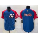National League Atlanta Braves Team Big Logo Blue Red Alternate 2025 All-Star Edition Limited Stitched Jersey