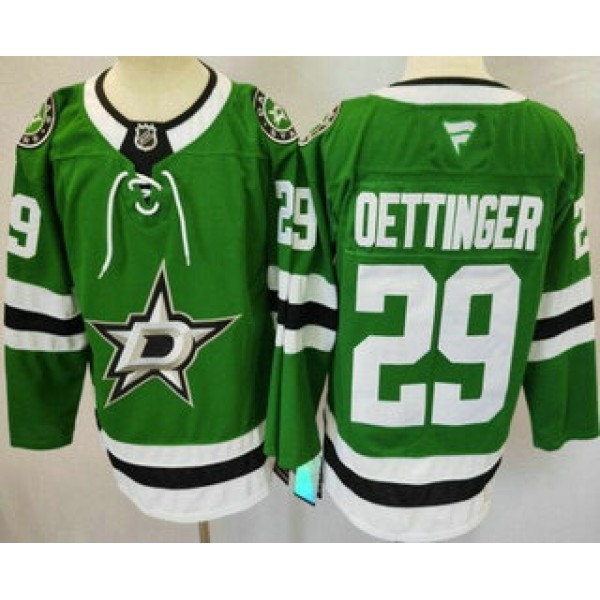 Dallas Stars #29 Jake Oettinger Green Authentic Jersey
