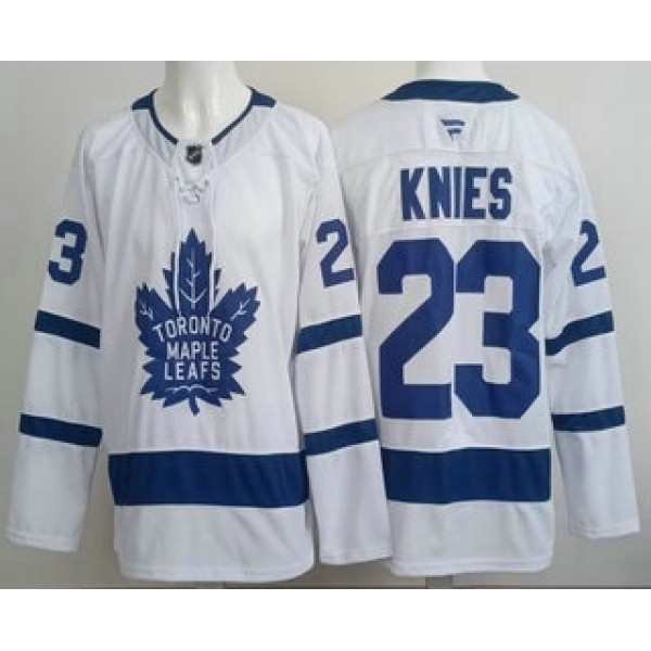 Toronto Maple Leafs #23 Matthew Knies White Authentitc Jersey