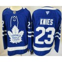 Toronto Maple Leafs #23 Matthew Knies Blue Authentitc Jersey