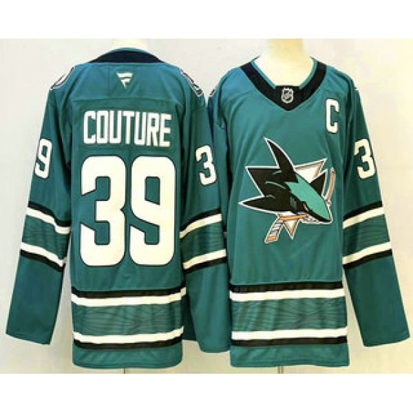 San Jose Sharks #39 Logan Couture Teal Authentic Jersey