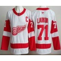 Detroit Red Wings #71 Dylan Larkin White Authentic Jersey