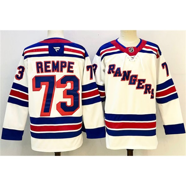 New York Rangers #73 Matt Rempe White 2024-25 Away Stitched Jersey