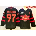 Canada #97 Connor McDavid Black 2025 4 Nations Face-Off Premium With A Patch Stitched Jersey