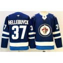 Winnipeg Jets #37 Connor Hellebuyck Connor Hellebuyck Navy 2024-25 Home Stitched Jersey