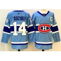 Montreal Canadiens #14 Nick Suzuki Blue 2023-24 Reverse Retro Stitched Jersey