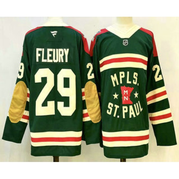 Minnesota Wild #29 Marc Andre Fleury Green Winter Classic Stitched Authentic Jersey