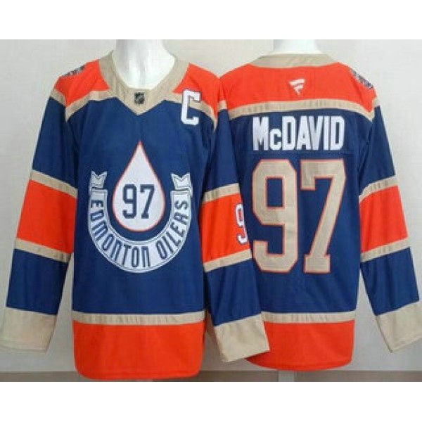 Edmonton Oilers #97 Connor McDavid Blue Heritage Classic Authentic Jersey