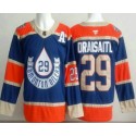 Edmonton Oilers #29 Leon Draisaitl Blue Heritage Classic Authentic Jersey