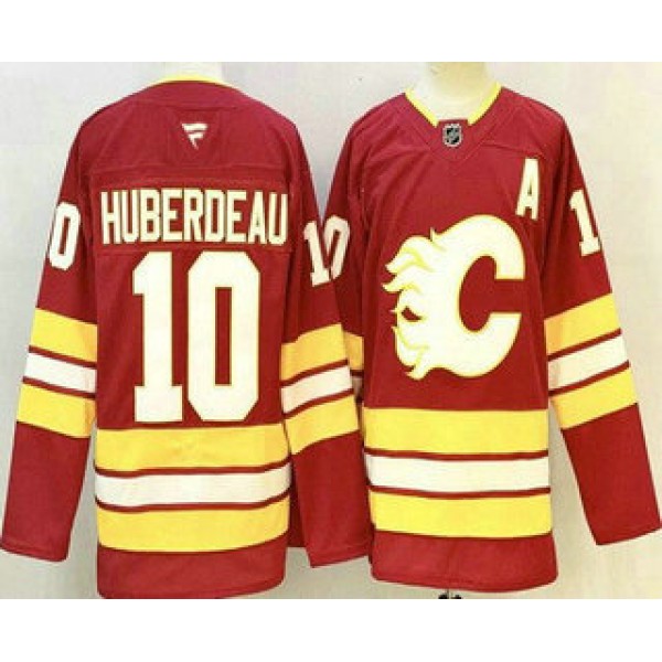 Calgary Flames #10 Jonathan Huberdeau Red Authentic Jersey